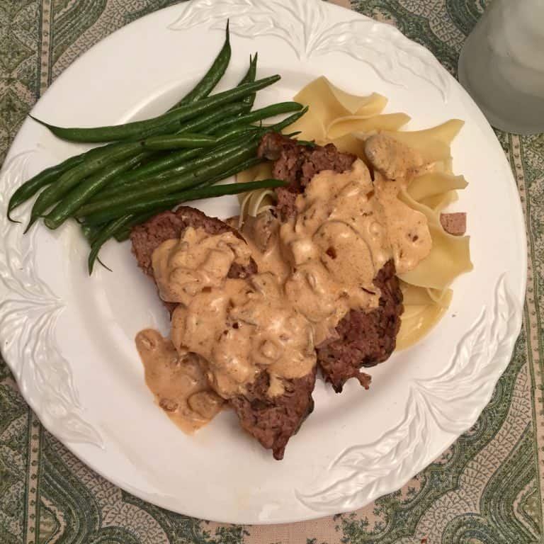 Montreal Meatloaf Stroganoff adapted from Sam Sifton in The New York